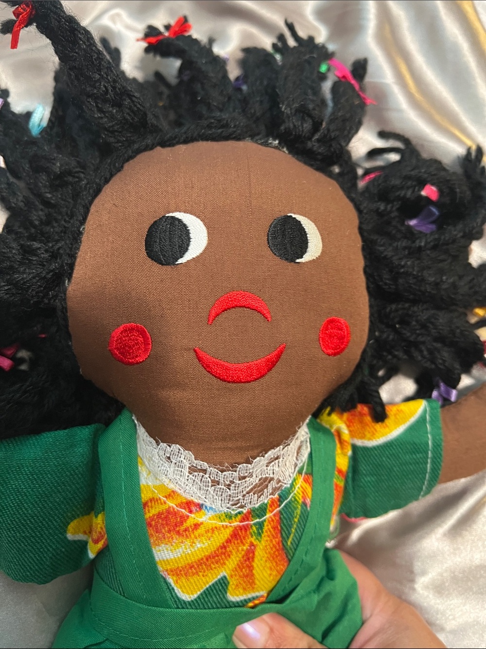 Souvenir Rag Doll with Green Dress - from Puerto Rico